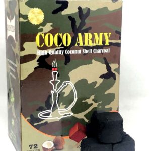 Coco Army charcoal 72pcs 1KG natural coconut hookah cubes in UAE