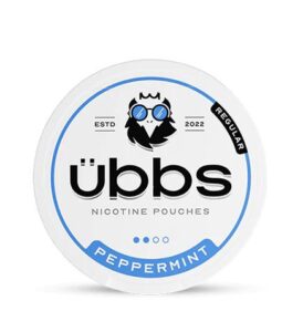 UBBS Nicotine Pouch 11MG can with discreet under-lip pouches in UAE