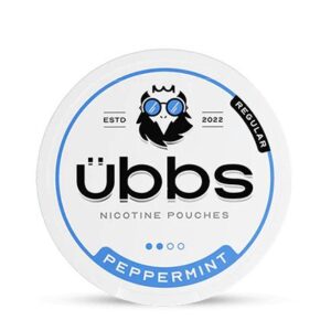 UBBS Nicotine Pouch 11MG can with discreet under-lip pouches in UAE