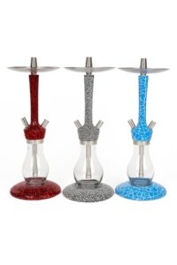 Turkish stainless steel glass hookah – full glass shishaset