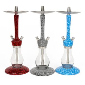 Turkish stainless steel glass hookah – full glass shishaset