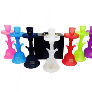 Full Glass Shisha 33cm with Disco Light and Remote – Gift Set