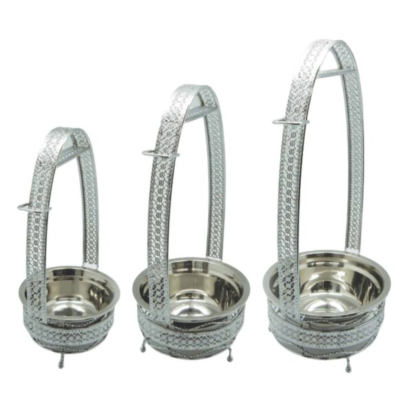 Shisha Charcoal Holder stainless steel basket in large, medium, and small sizes for hookah use
