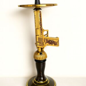 Gold Gun Full Set Shisha on white background
