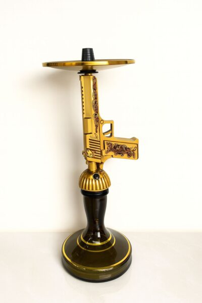 Gold Gun Full Set Shisha on white background