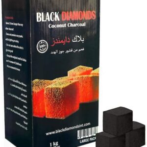 Black Diamond Shisha Charcoal on white background