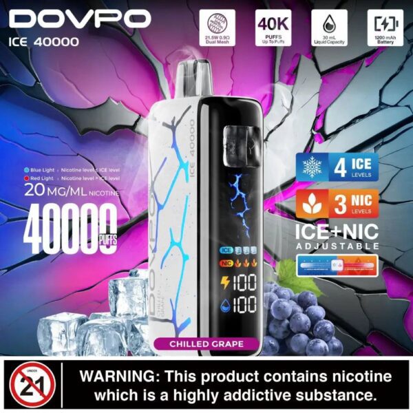 Dovpo Ice 40000 Puff 30MG rechargeable long-lasting mesh disposable vape