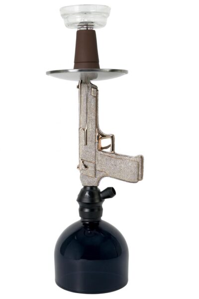 Crystal Gun Shisha Full Set with gun shape and crystal accents