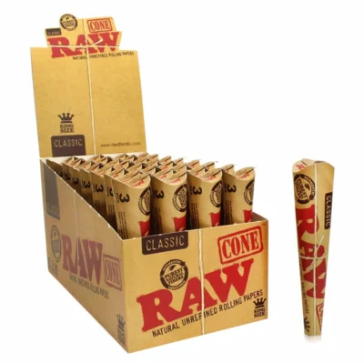 RAW Ready Rolling Papers Classic King Size Pre Rolled Cones Asad Smoking Center