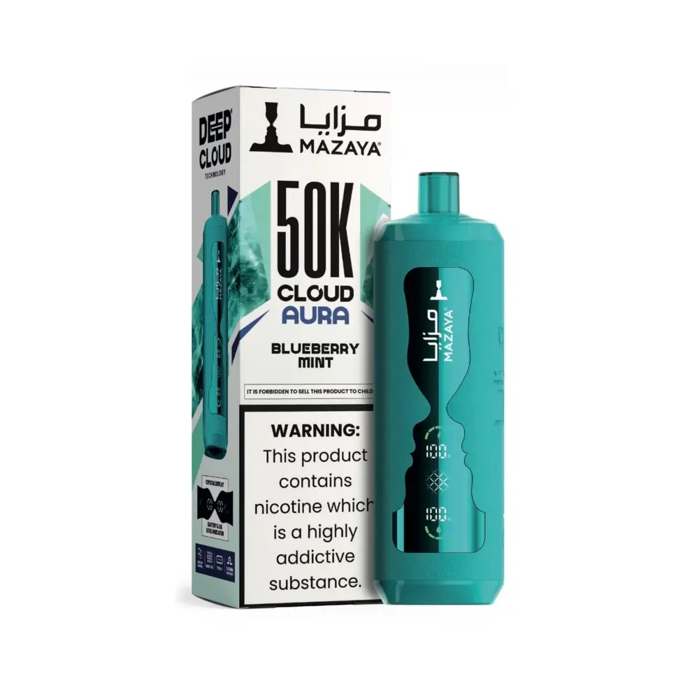 Mazaya Cloud Aura 50000 Puffs disposable vape in UAE Dubai