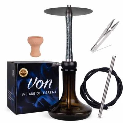 VON YH-069 DAN Hookah Steel Set Premium Glass Base UAE