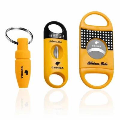 Pocket Stainless Steel Double Blade Silver Cigar Cutter Tool by Toonny in UAE