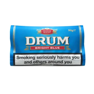 Drum Bright Blue Rolling Tobacco premium Dutch hand rolling tobacco 50g pouch UAE