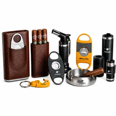 Pocket Stainless Steel Double Blade Silver Cigar Cutter Tool by Toonny in UAE