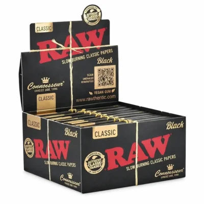 RAW Classic Black Rolling Papers King Size Slim + Tips in UAE – Premium Ultra Thin Papers Ajman Sharjah
