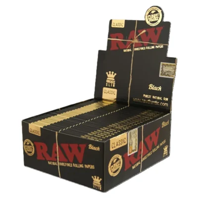 RAW Classic Black Rolling Papers King Size Slim + Tips in UAE – Premium Ultra Thin Papers Ajman Sharjah