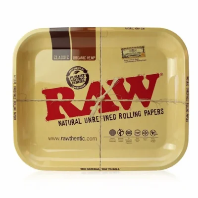 Raw Metal Rolling Tray premium RAW smoking accessory for rolling tobacco in UAE