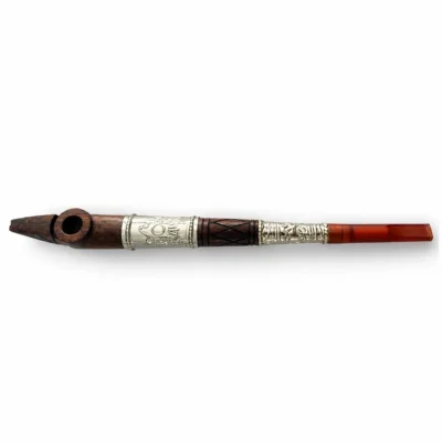 Twin Silver Crown Medwakh Luxury Wooden Dokha Pipe Dubai