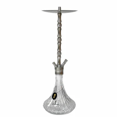 Richman BAH100 SS Hookah Premium Stainless Steel Hookah with Crystal Glass Base