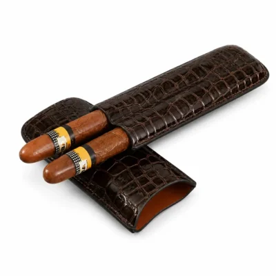 Leather Cigar Case & Cutter Set