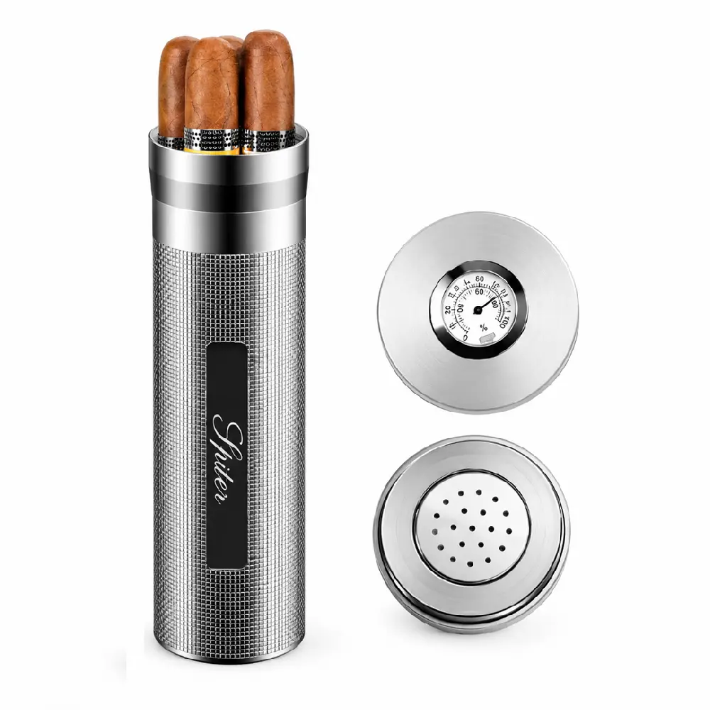 Cigar Stainless Steel Humidor UAE